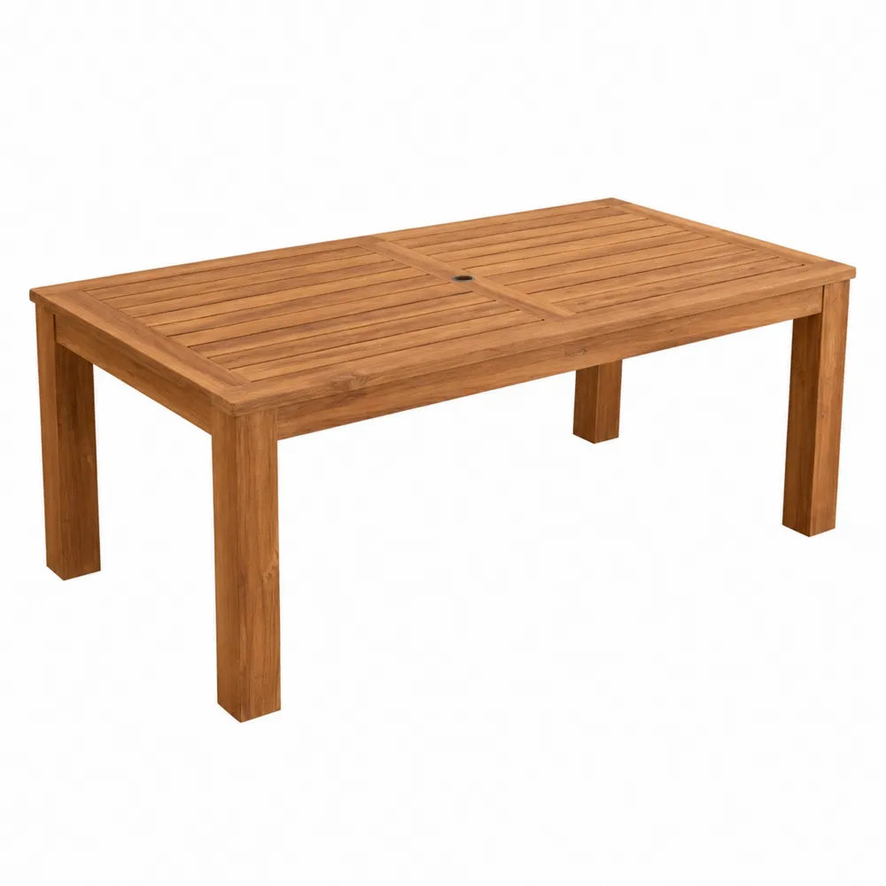 Rechteckiger Gartentisch aus Teakholz 180x90 cm