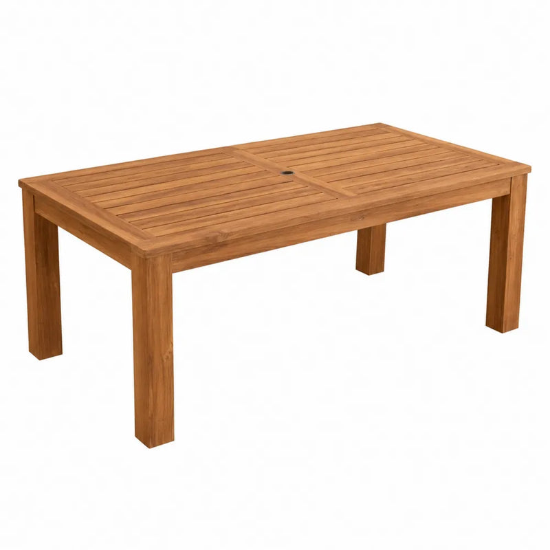 Rechteckiger Gartentisch aus Teakholz 180x90 cm