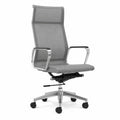 Ergonomischer Drehstuhl Aluminium Grau Netzgewebe
