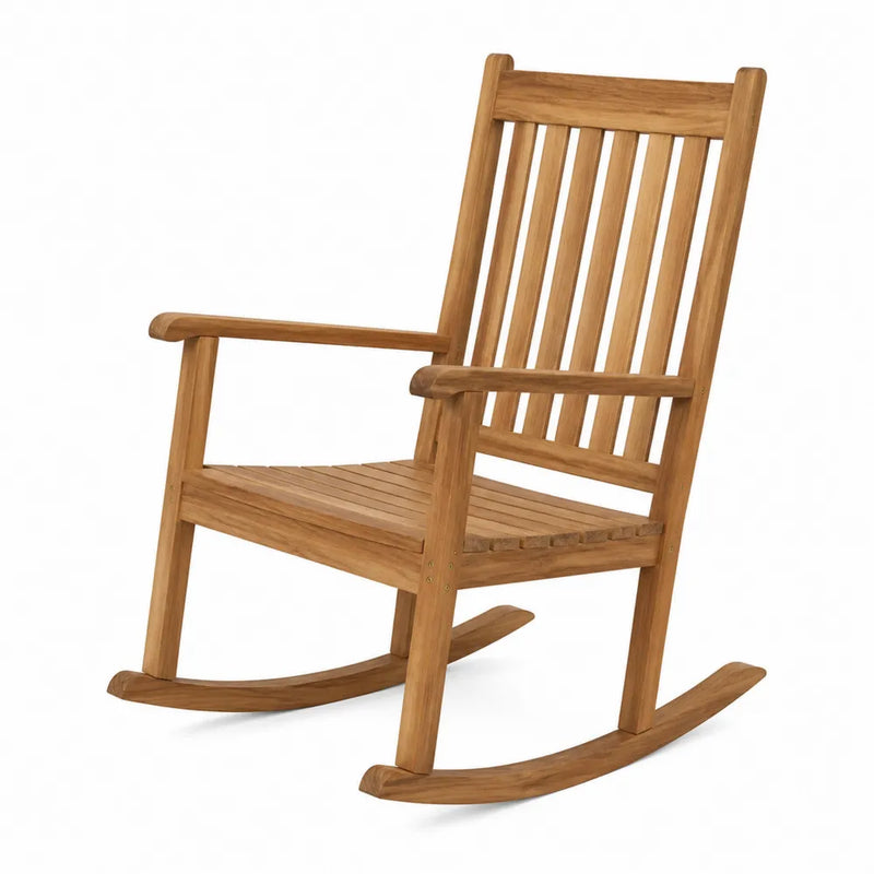 Garten-Schaukelstuhl aus Teakholz, Naturholz