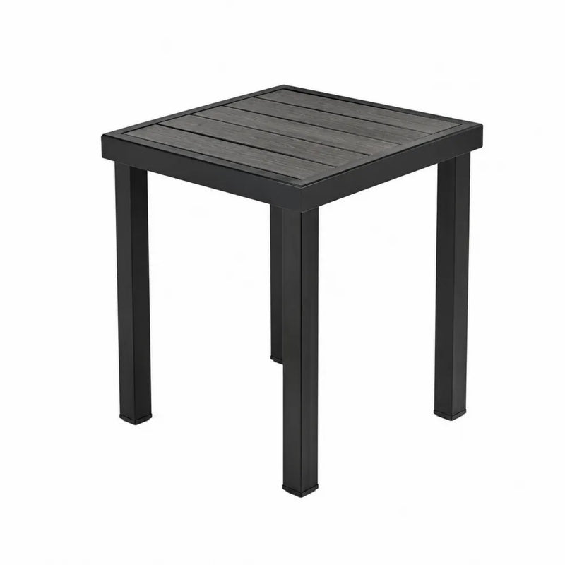 Quadratischer Tisch Aluminium WPC 60x60x74 cm
