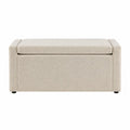 Rechteckige Bouclé Bank mit Stauraum 100x40x45 cm