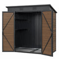 Metallschuppen Braun/Schwarz 213x130x173 cm